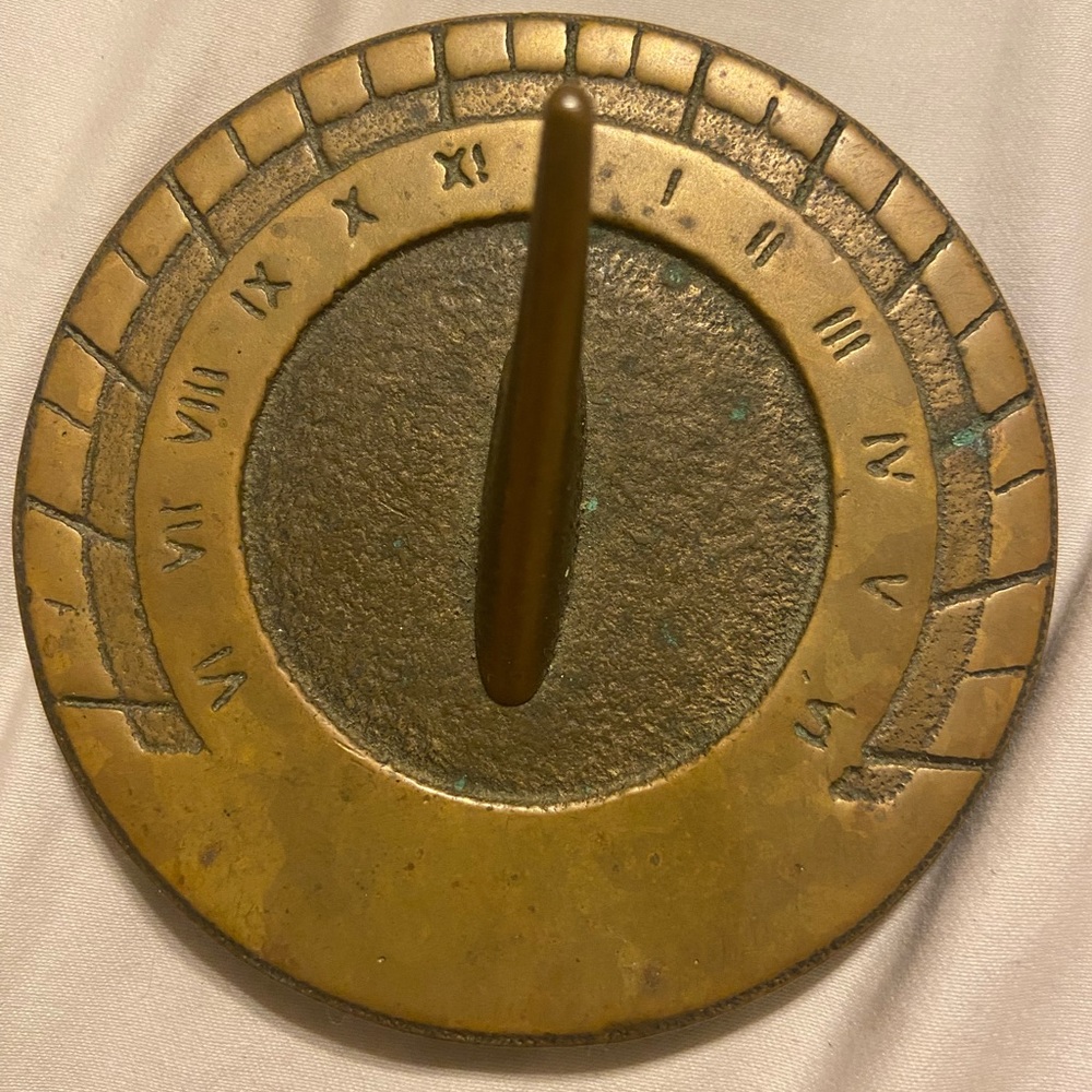 Vintage brass sundial